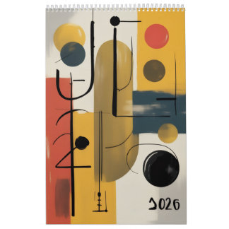 Calendrier Nouvelle Année Abstraite 2026