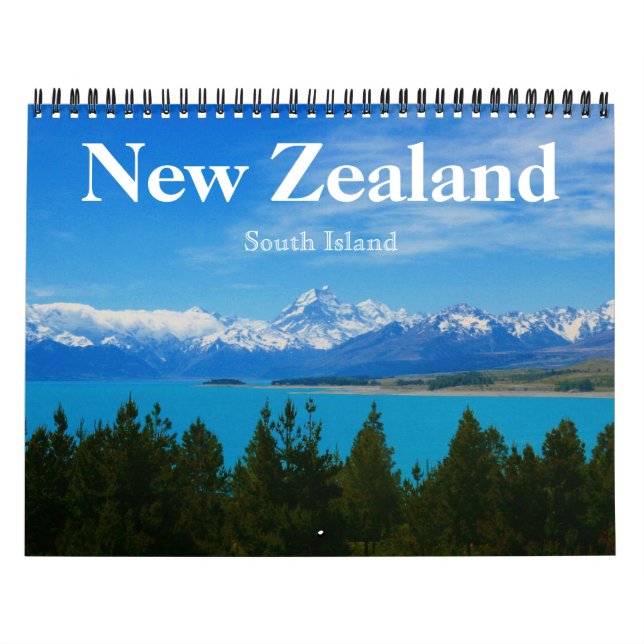 Calendrier Nouvelle-Zélande île du Sud 2026 (Protection)