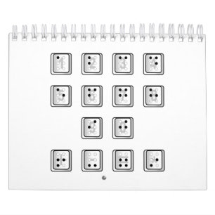 Calendrier Numéros de clé de l'ordinateur en braille