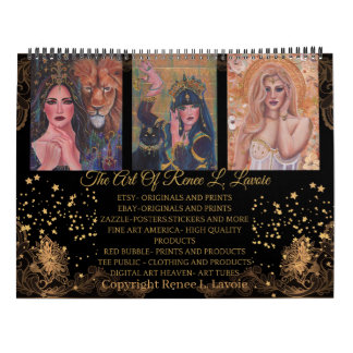 Calendrier Œuvre d'art de déesse par Renee L. Lavoie