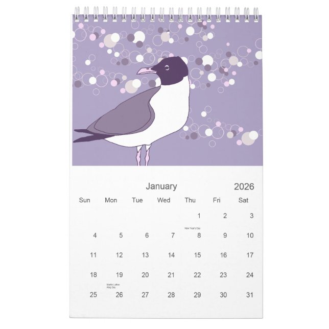 Calendrier Oiseaux 2008 (Jan 2026)