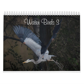 Calendrier Oiseaux d'eau 3 Page MoyenCalendrier, blanc