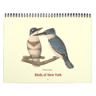Calendrier Oiseaux des lithographies de New York