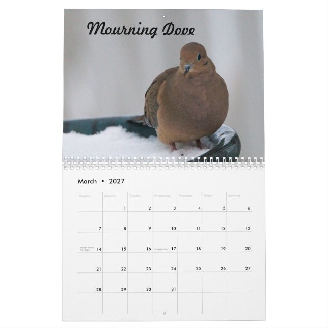 Calendrier Oiseaux Jardins du Missouri (Mar 2027)