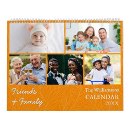 Calendrier Orange Multi Photo Famille et amis
