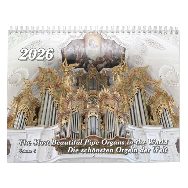 Calendrier Organs de tuyaux juste adorables 2026 - Un calendr (Protection)