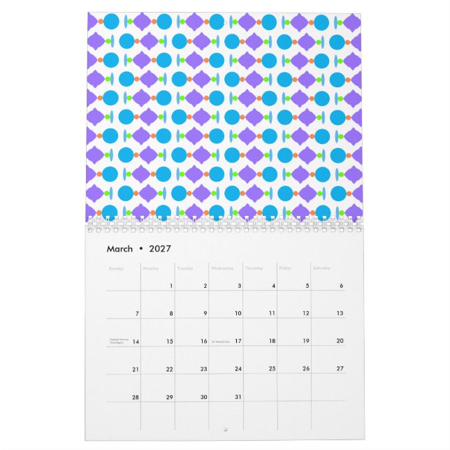 Calendrier Ornements de ressort (Mar 2027)