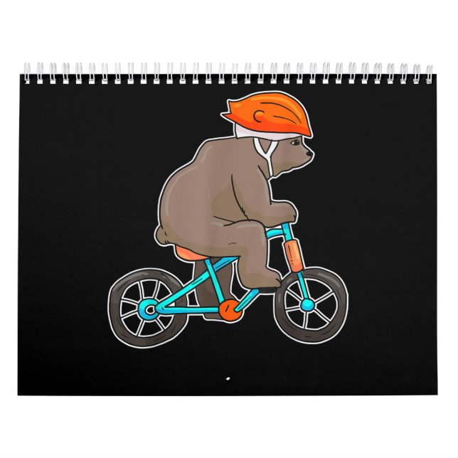 Calendrier ours à vélo sur ours à vélo (Protection)