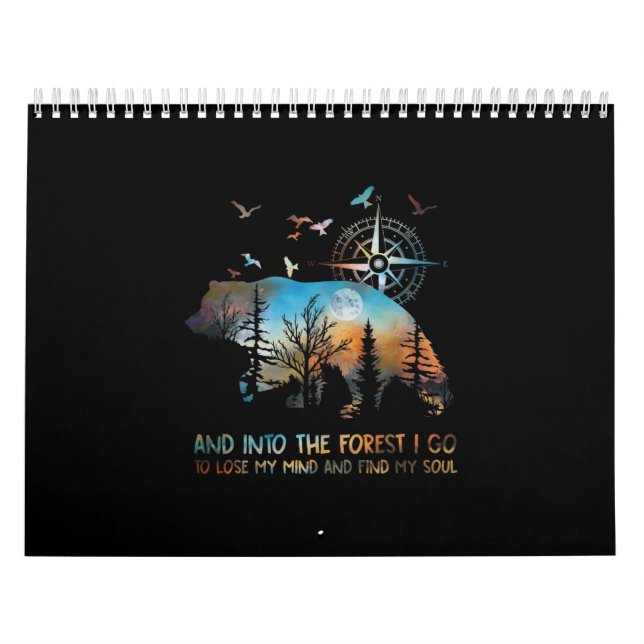 Calendrier Ours Et Dans La Forêt Je Vais Perdre Mon Esprit (Protection)