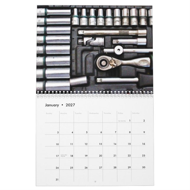 Calendrier Outils Handyman Boîte à outils (Jan 2027)