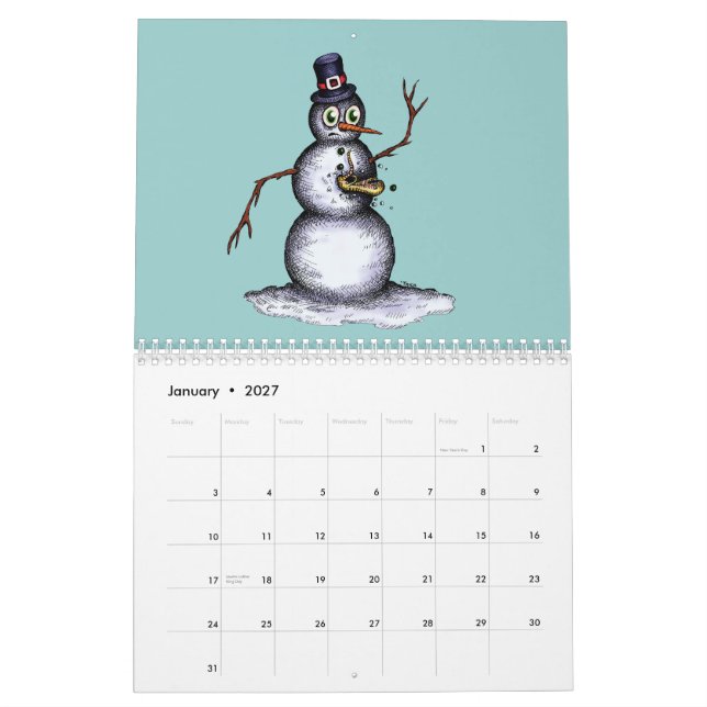 Calendrier Outre du chemin battu - art bizarre 'amusement de (Jan 2027)