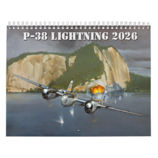 Calendrier P-38 Lightning Authorized 2026 Calendar
