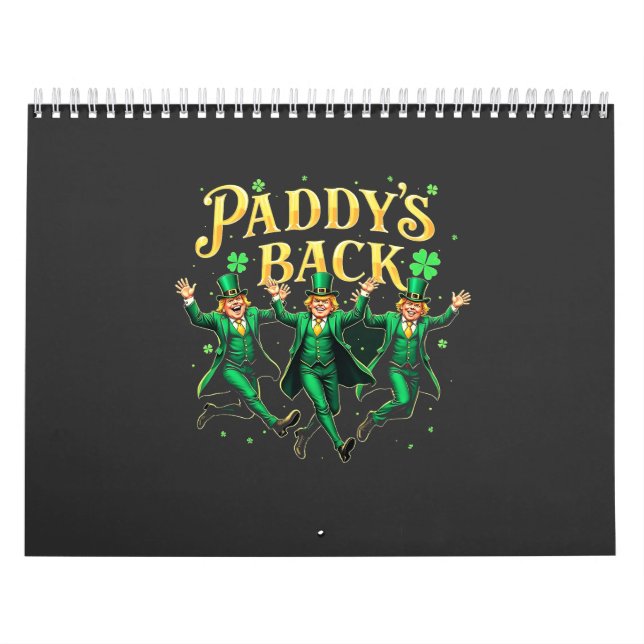 Calendrier Paddy's Back St Patrick's Day Trump Dancing (Protection)