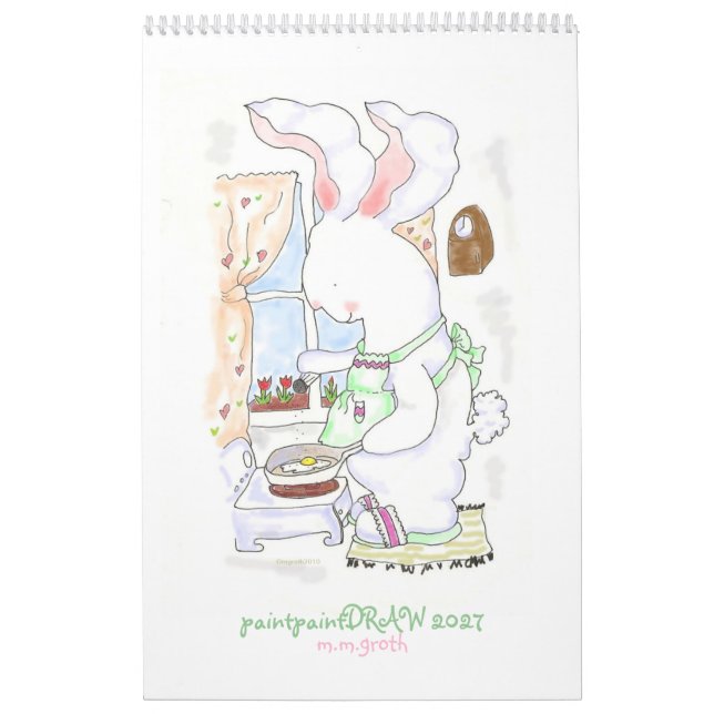 Calendrier "paintpaintDessin 2027 Lapin   (Protection)