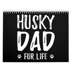 Calendrier Papa chien Husky à vie idée cadeau de propriét