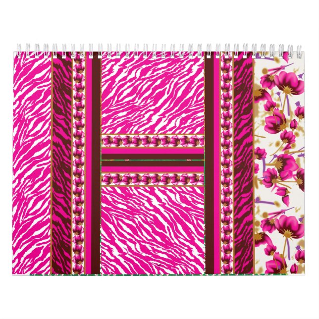 Calendrier papier peint rose et blanc avec croix dessus (Protection)