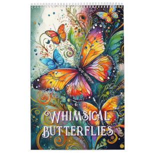 Calendrier Papillons colorés fantaisistes