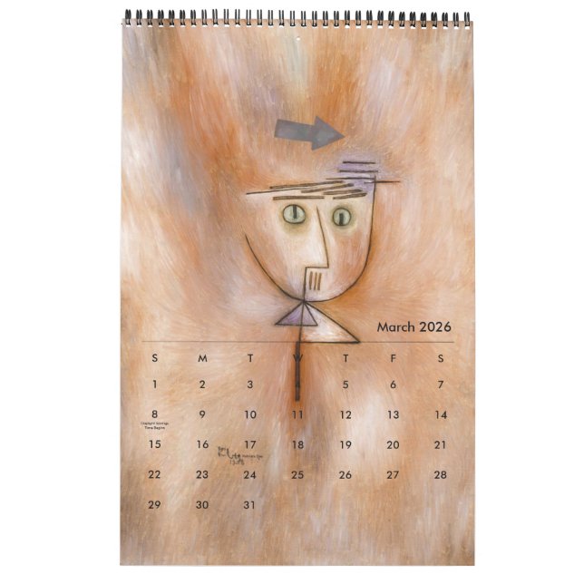 Calendrier par Paul Klee (Mar 2026)