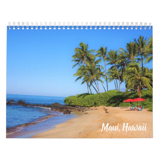 Calendrier Paradis des îles tropicales Maui Hawaii (Protection)