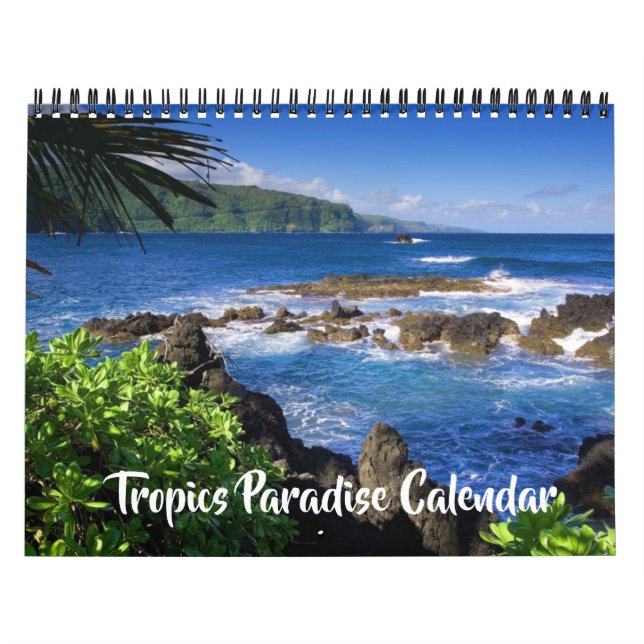 Calendrier Paradis des Tropiques de Taille Moyenne (Protection)