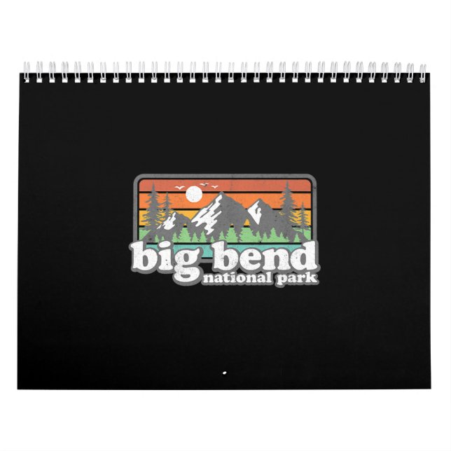 Calendrier Parc National Big Bend Randonnée Rétro Camping Sou (Protection)