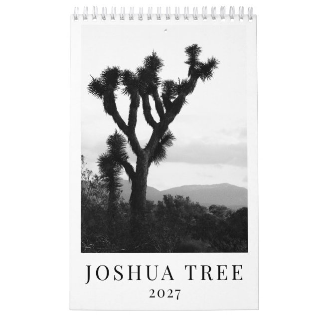 Calendrier Parc national de Joshua Tree 2027 Mur vertical (Protection)