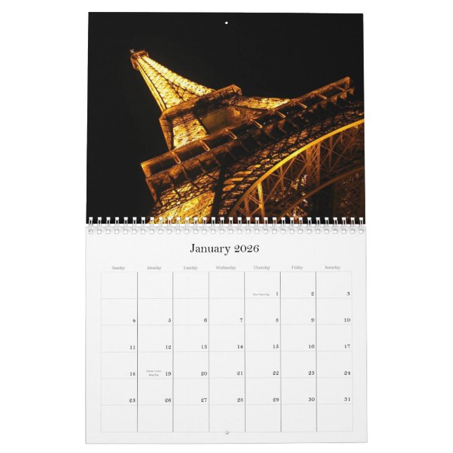 Calendrier Paris 2007 (Jan 2026)