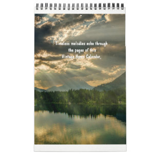 Calendrier Paroles de cantiques chrétiens vintage 2027