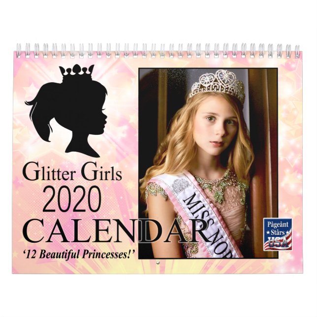 Calendrier Parties scintillant Girls 2020, Pageant Princess (Protection)