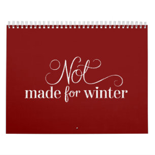 Calendrier Pas fait pour l'hiver Saison cosy Noël Joyeux