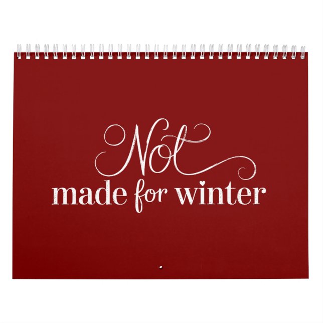 Calendrier Pas fait pour l'hiver Saison cosy Noël Joyeux  (Protection)