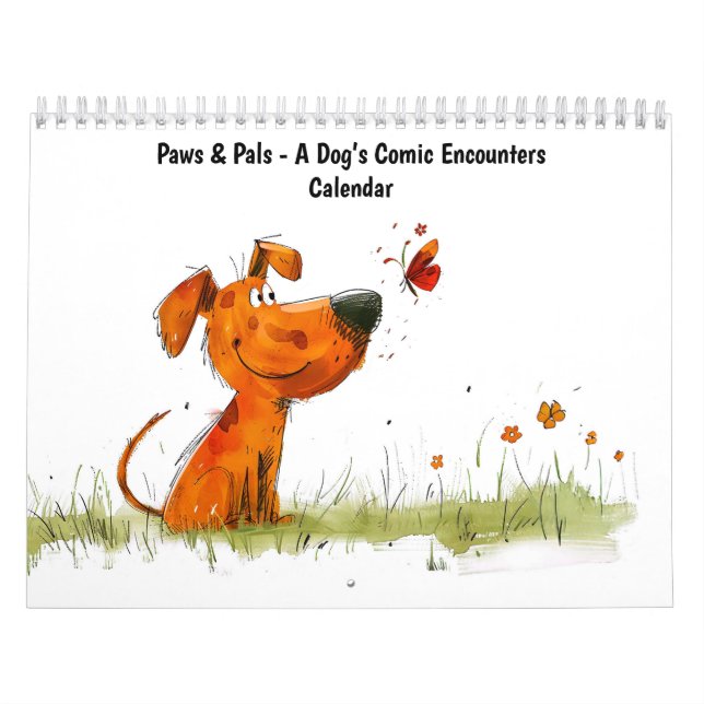 Calendrier Pattes & Amis – Rencontres comiques d'un chien (Protection)