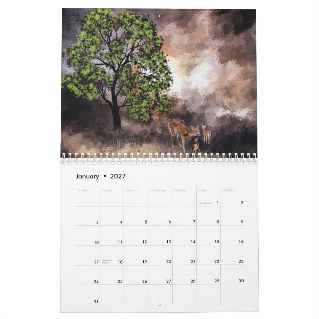 Calendrier Paysage Art 2025 (Jan 2027)