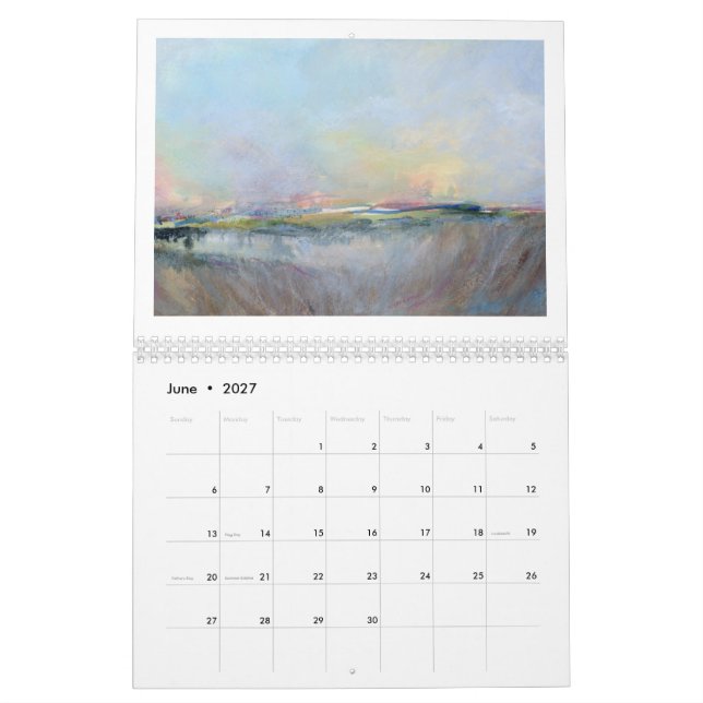 Calendrier Paysage Art Abstrait peinture originale 202X (Jun 2027)