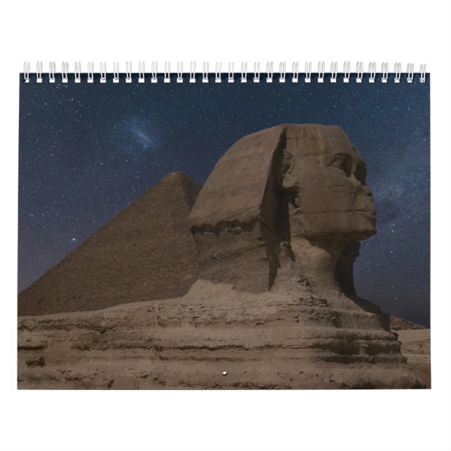 Calendrier Paysage Pyramides Sphinx Pharaon Égypte antique (Protection)