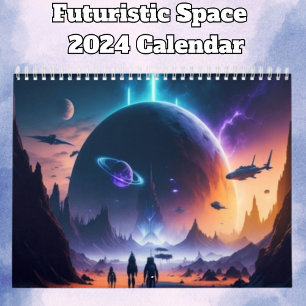 Calendrier Paysage spatial futuriste 2024