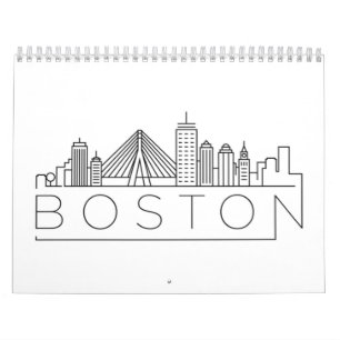 Calendrier Paysage urbain de la ville de Boston, Boston Ma Ét