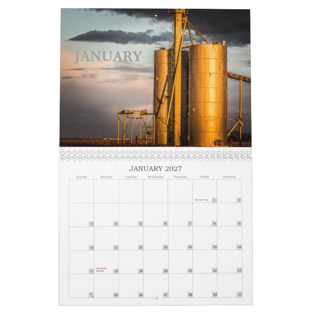 Calendrier paysager du Texas occidental (Jan 2027)