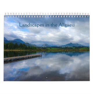 Calendrier Paysages dans l'Allgaeu, Bavière, Allemagne