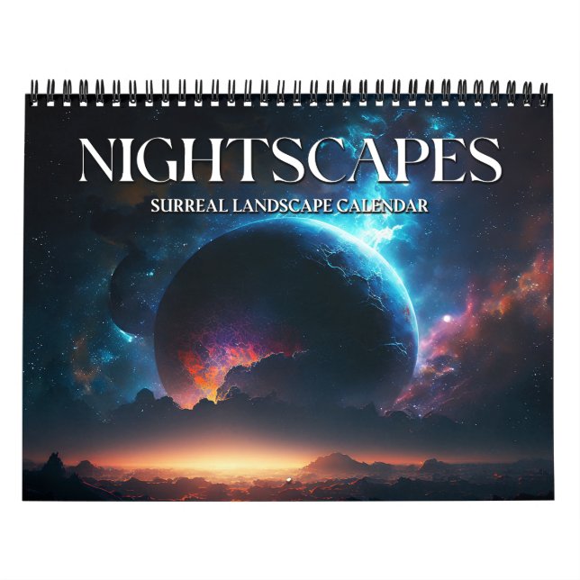 Calendrier Paysages nocturnes 2 Art du paysage spatial surréa (Protection)