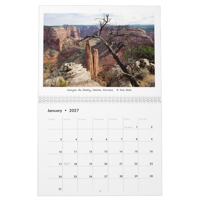 Calendrier Paysages occidentaux (Jan 2027)