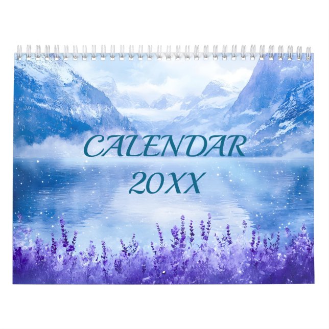 Calendrier Paysages rustiques Paysages de campagne Aquarelle  (Protection)