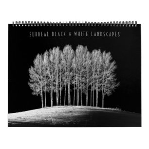 Calendrier Paysages surréalistes en noir et blanc