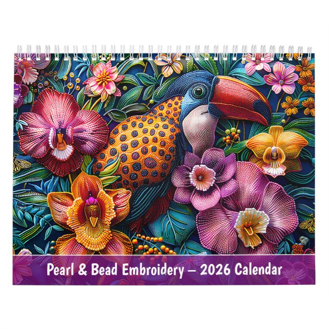 Calendrier Pearl & Bead Embroidery – 2026 Calendar (Protection)