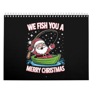 Calendrier Pêcheur de Noël Pêche Funny Cool Père Noël