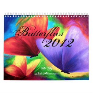 Calendrier Peinture de papillon et de fleur de 2012
