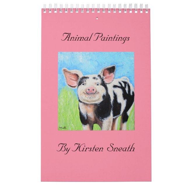 Calendrier Peintures animales de Kirsten Sneath (Protection)