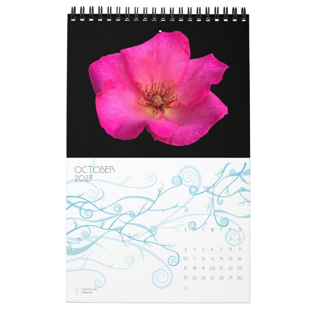 Calendrier Peintures de fleurs Fantabuloustef - 2026 - 202x (Oct 2027)