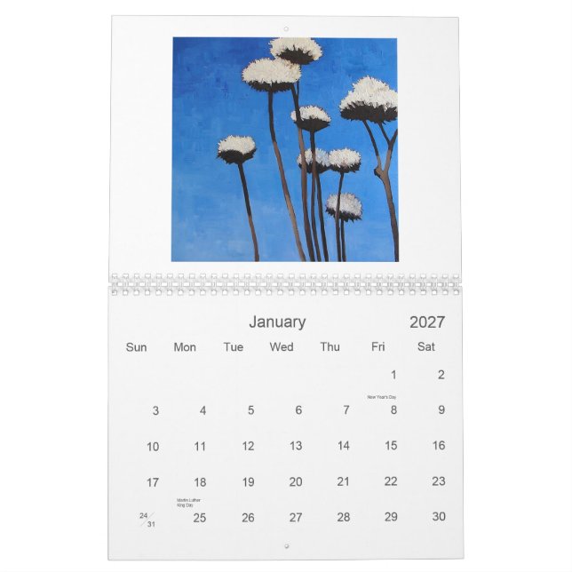 Calendrier Peintures de plume de Lisa (Jan 2027)