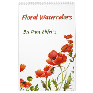 Calendrier Peintures florale de la couleur de l'eau par Pam E